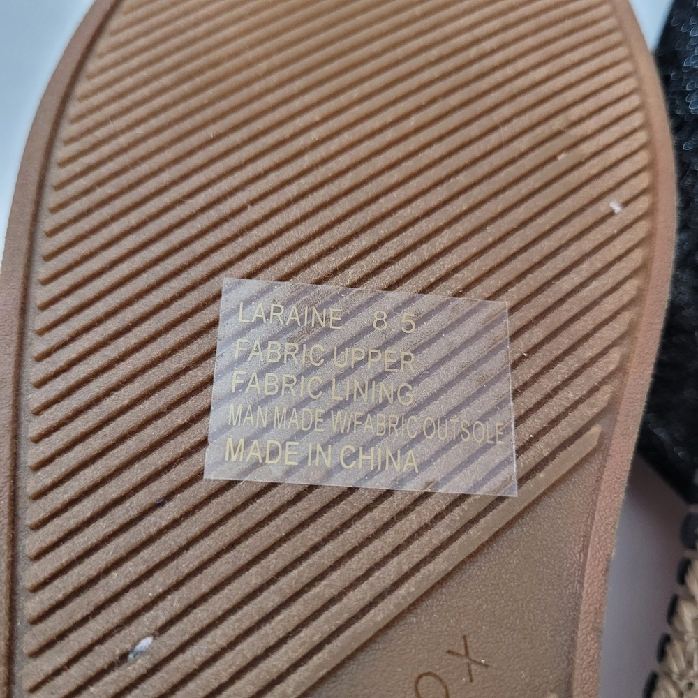 Yellow Box Black Glitter Slide Sandals - Picture 13 of 16